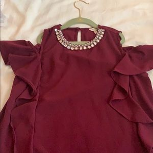 Burgundy Top - Girls Size 14